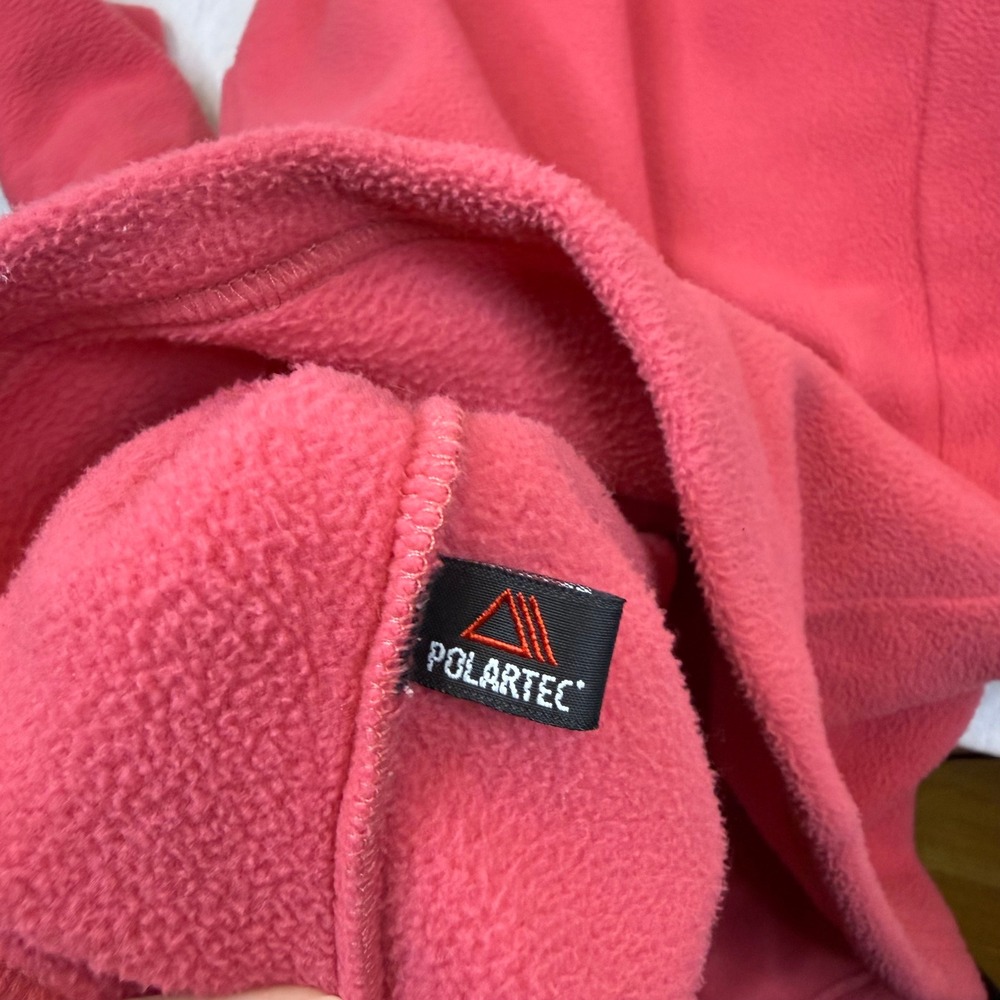 LLBean‎ Polartec Fleece Full Zip Hoodie Jacket Coral Pink Women's S - Picture 5 of 5